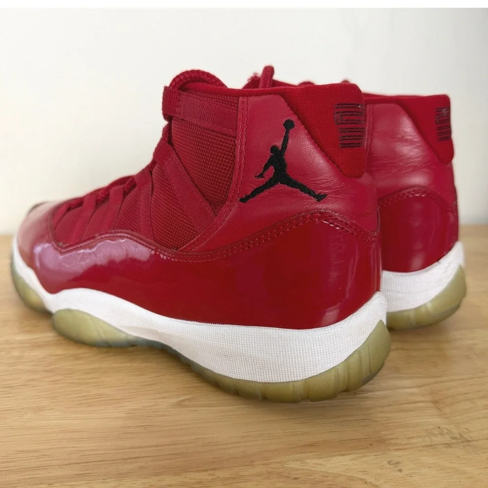 Nike Air Jordan 11 X1 Retro Win Like 96 Mens 9 Gym Red White 378037-623